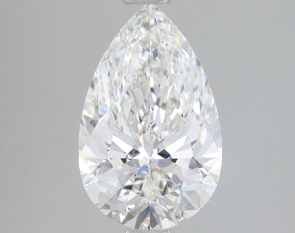 2.08 Carat Pear Lab Diamond with  Cut Diamond in 14KT  view 1
