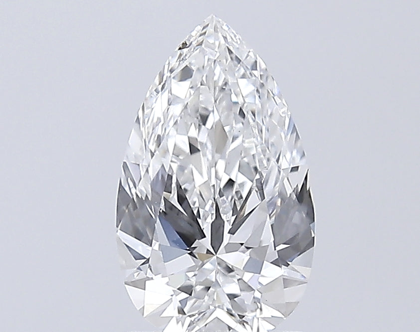 1.5 Carat Pear Lab Diamond with  Cut Diamond in 14KT  view 1
