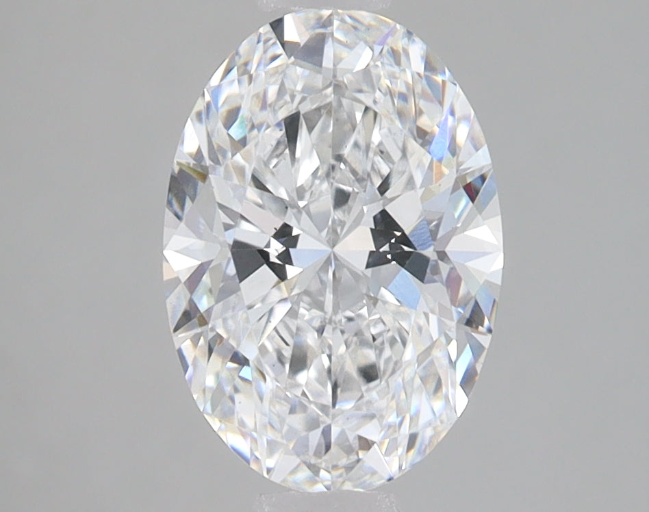 1.82 Carat Oval Lab Diamond with  Cut Diamond in 14KT  view 1
