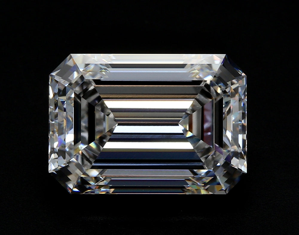 1.52 Carat Emerald Lab Diamond with  Cut Diamond in 14KT  view 1
