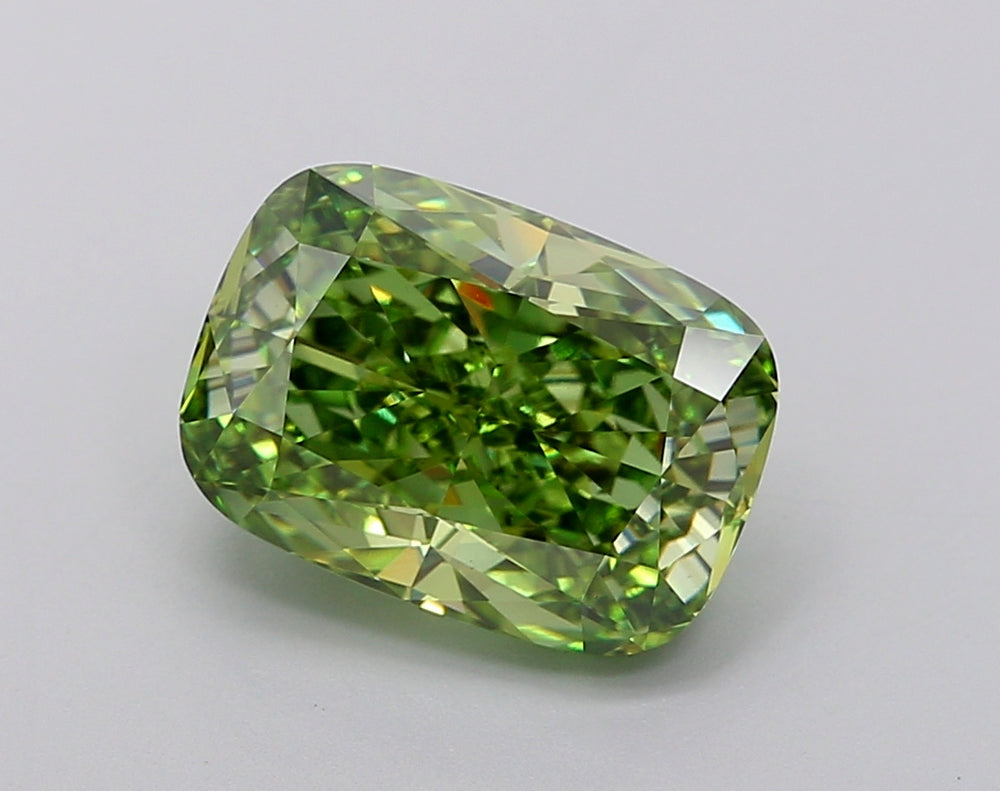 4.0 Carat Cushion Lab Diamond with  Cut Diamond in 14KT  view 1
