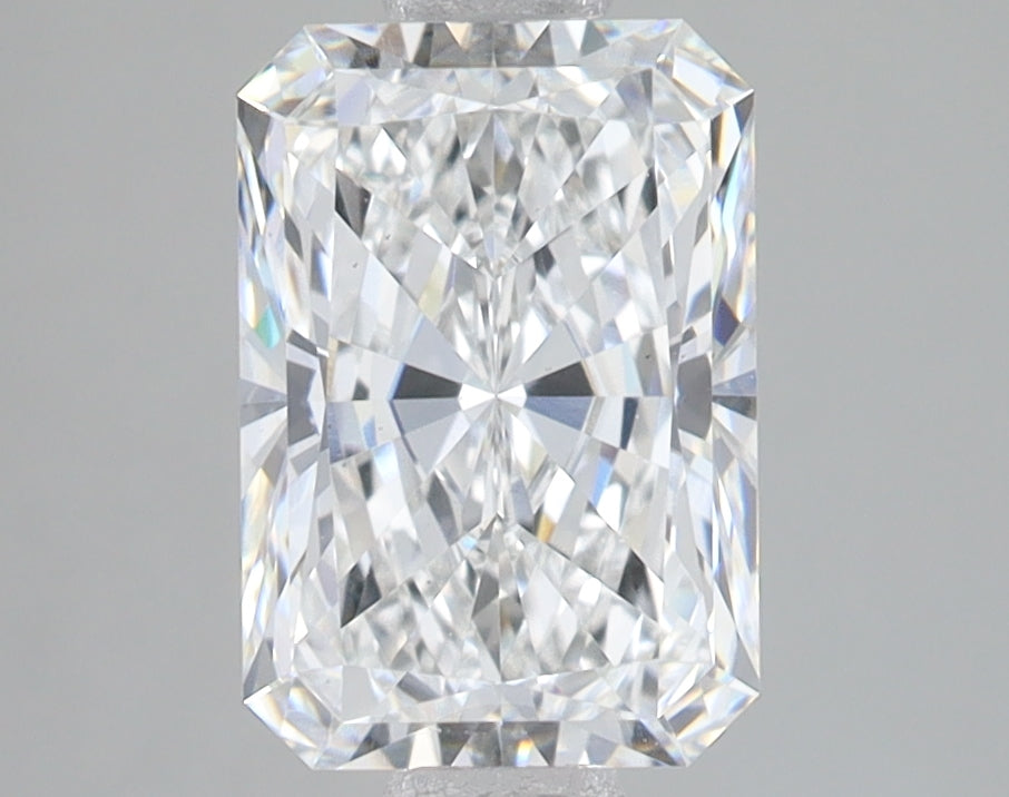 2.25 Carat Radiant Lab Diamond with  Cut Diamond in 14KT  view 1
