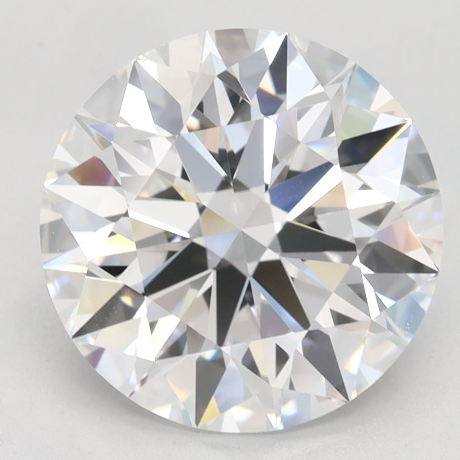 3.5 Carat Round Lab Diamond with  Cut Diamond in 14KT  view 1
