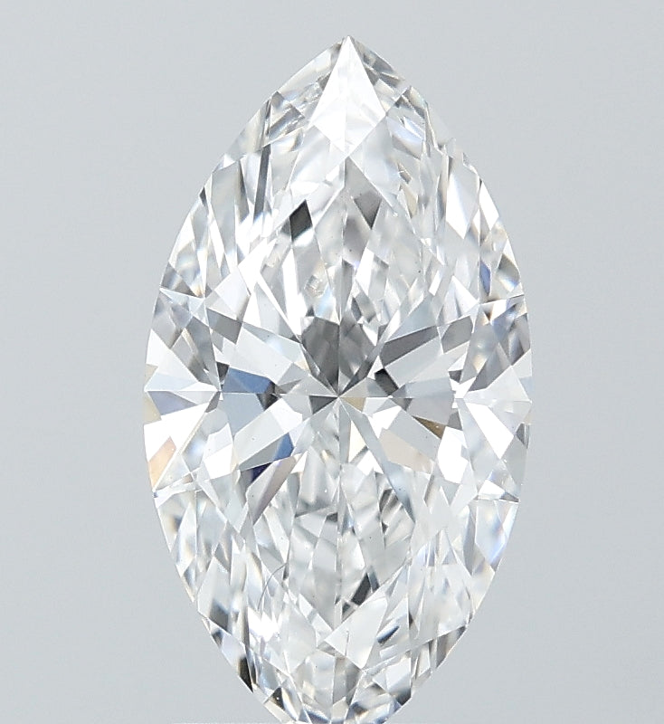 2.05 Carat Marquise Lab Diamond with  Cut Diamond in 14KT  view 1
