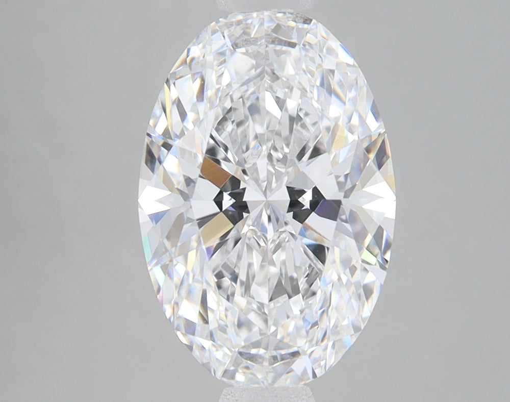 2.76 Carat Oval Lab Diamond with  Cut Diamond in 14KT  view 1
