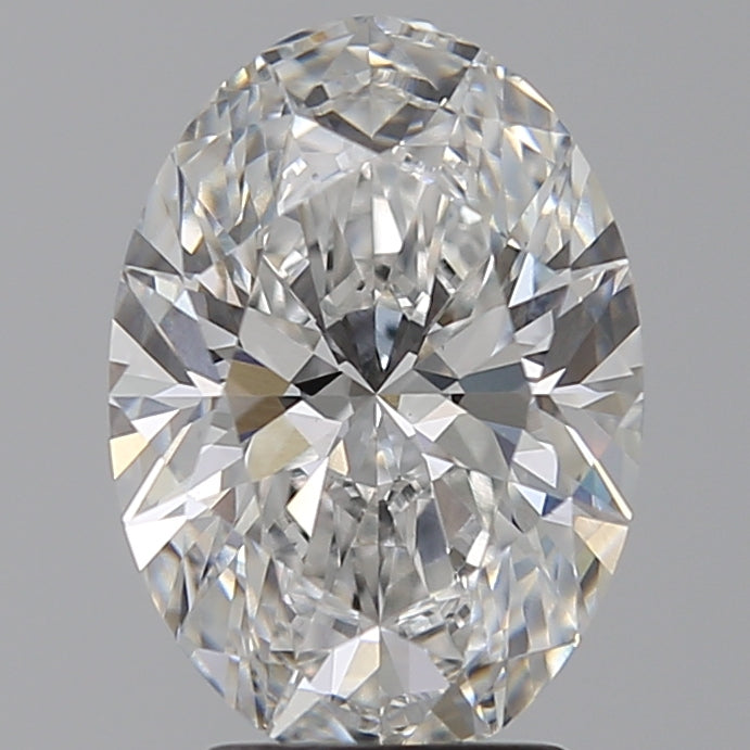3.07 Carat Oval Lab Diamond with  Cut Diamond in 14KT  view 1
