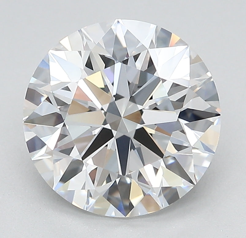 3.01 Carat Round Lab Diamond with  Cut Diamond in 14KT  view 1
