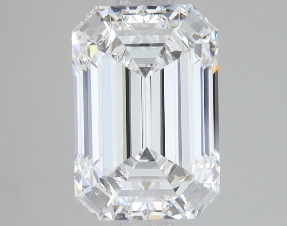 2.8 Carat Emerald Lab Diamond with  Cut Diamond in 14KT  view 1
