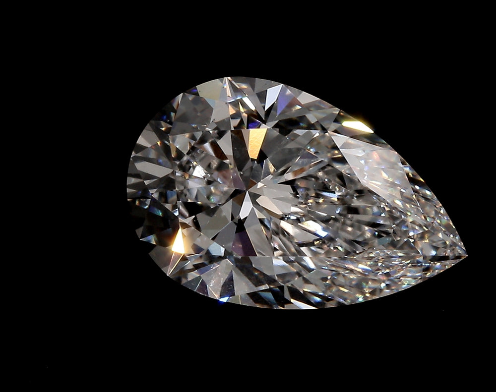 2.99 Carat Pear Lab Diamond with  Cut Diamond in 14KT  view 1
