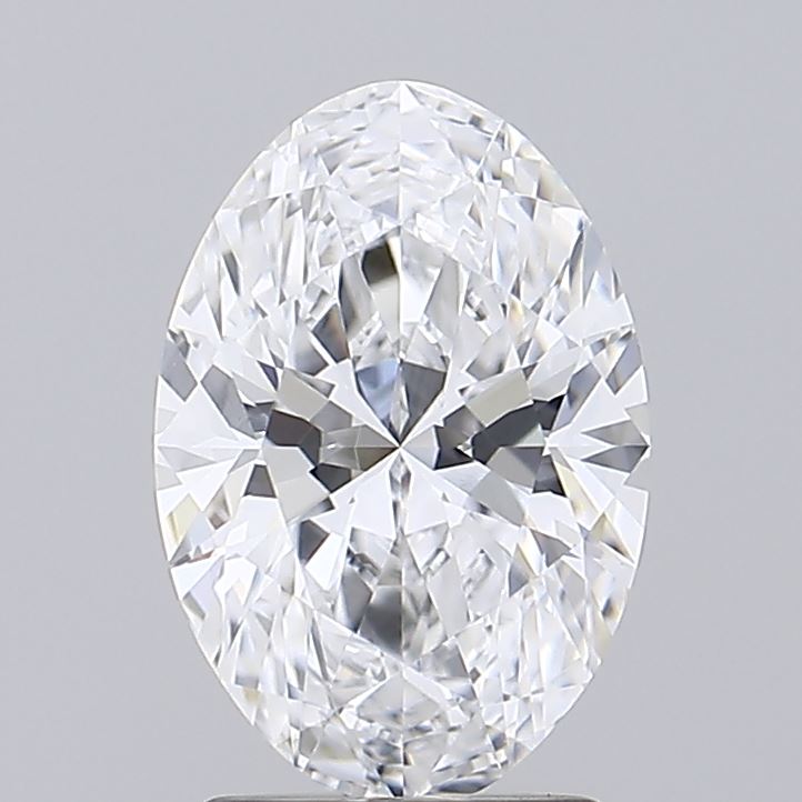 5.41 Carat Oval Lab Diamond with  Cut Diamond in 14KT  view 1
