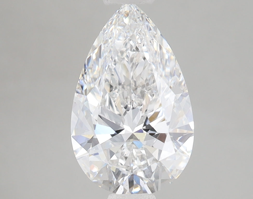 1.59 Carat Pear Lab Diamond with  Cut Diamond in 14KT  view 1
