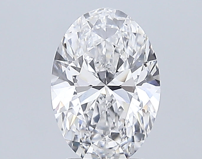 3.0 Carat Oval Lab Diamond with  Cut Diamond in 14KT  view 1
