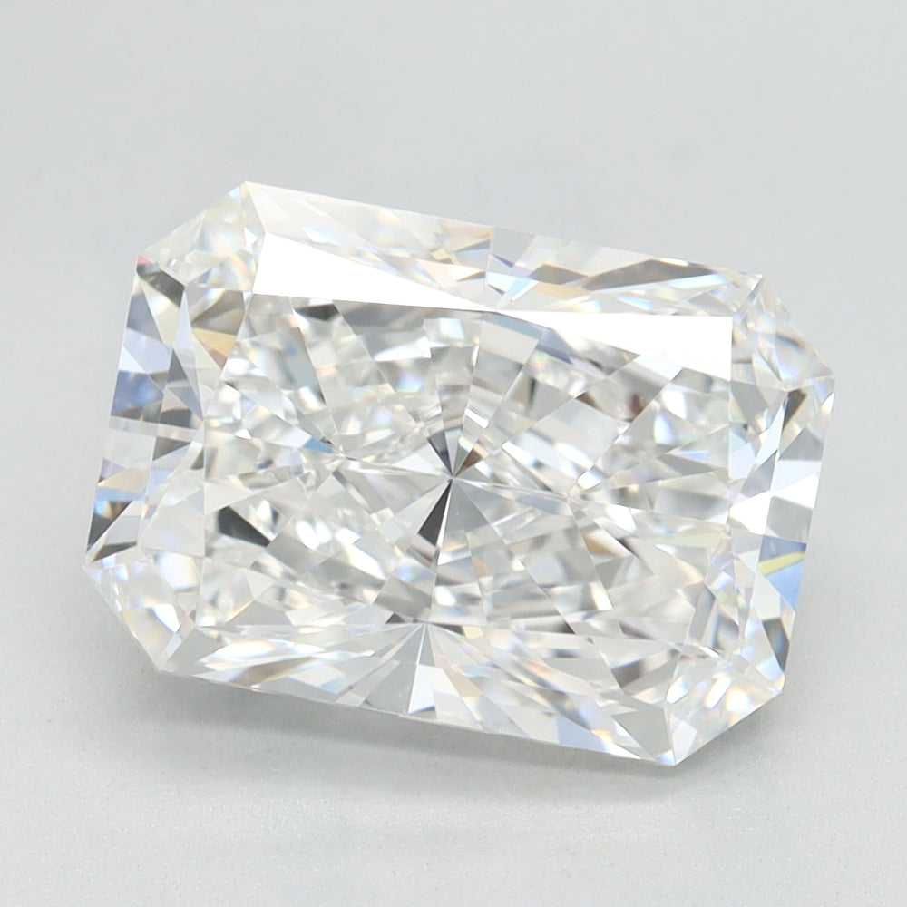 3.36 Carat Radiant Lab Diamond with  Cut Diamond in 14KT  view 1
