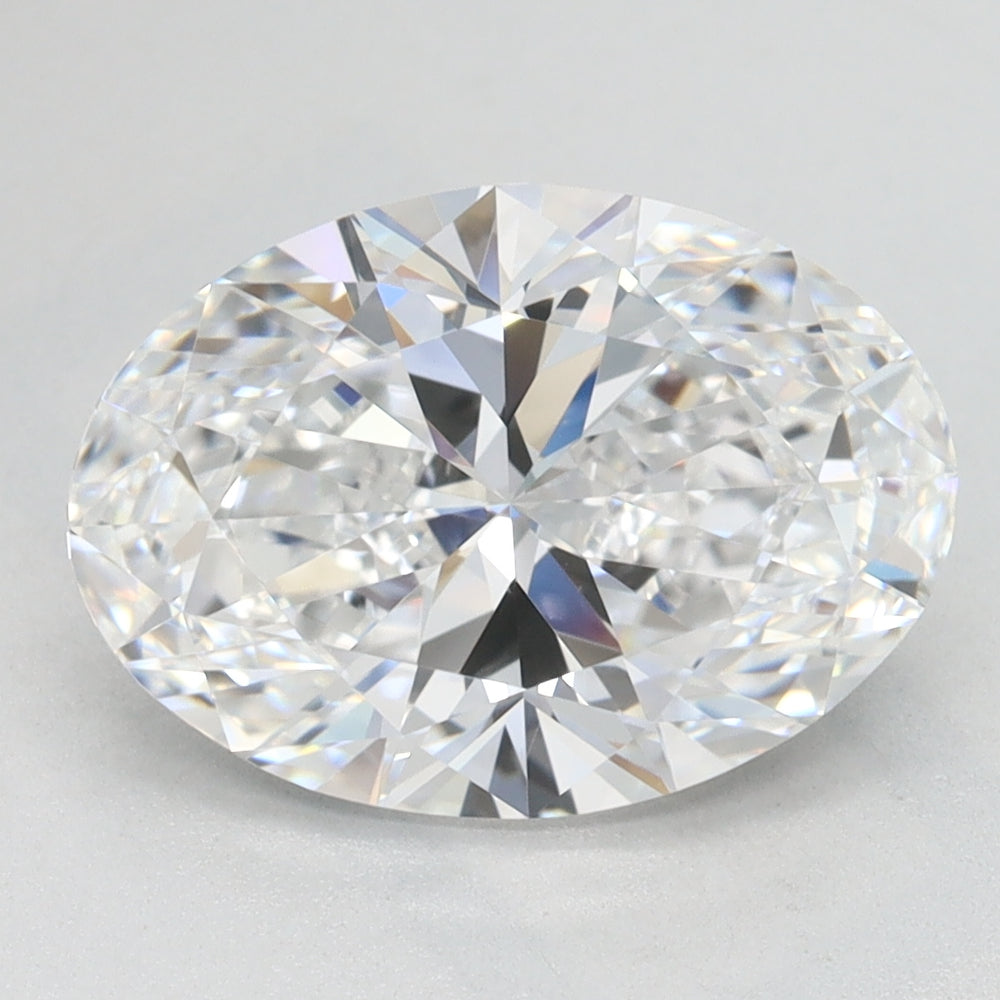 2.75 Carat Oval Lab Diamond with  Cut Diamond in 14KT  view 1
