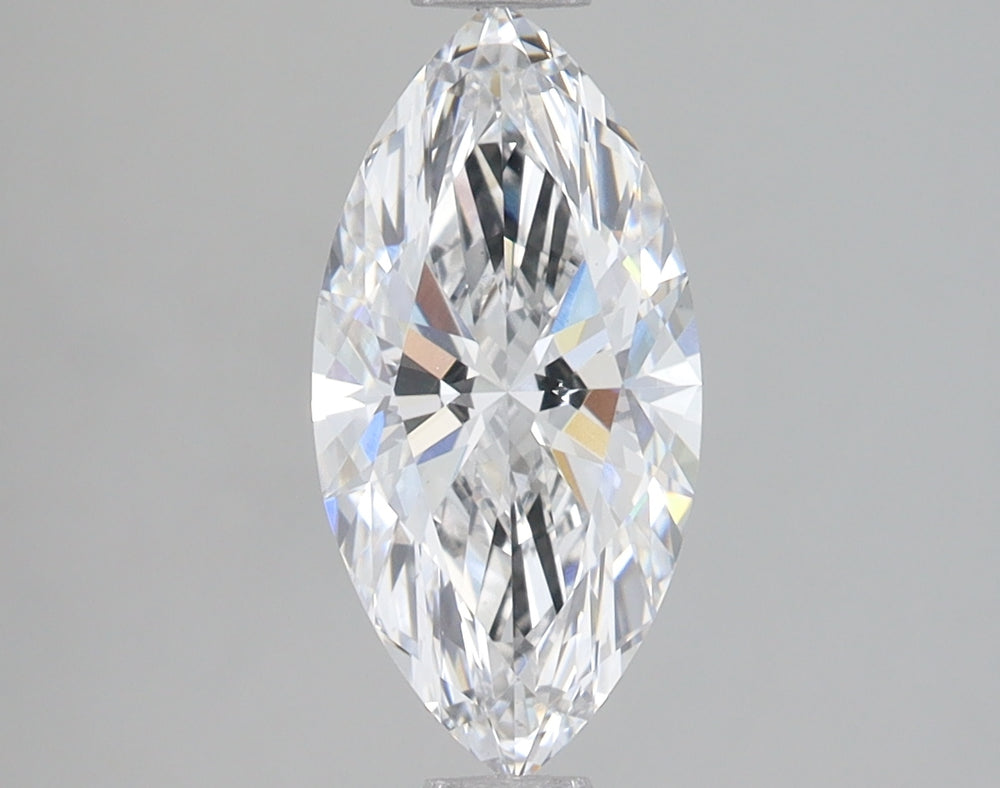 1.5 Carat Marquise Lab Diamond with  Cut Diamond in 14KT  view 1
