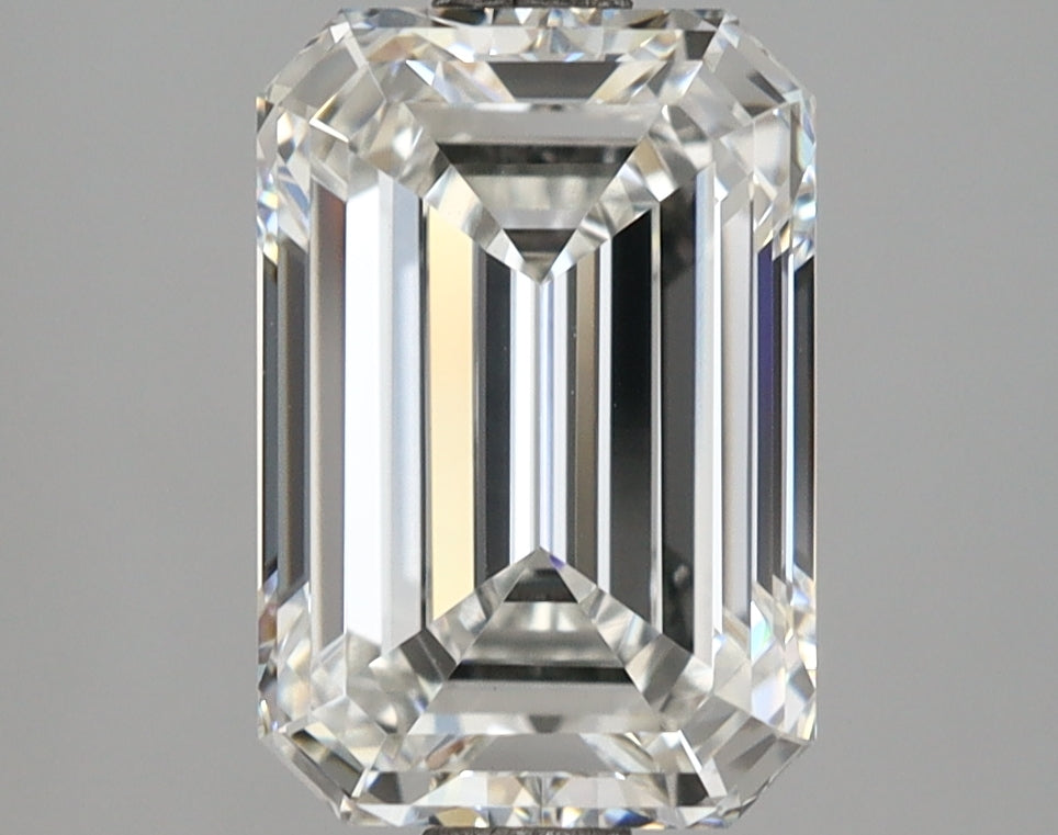 1.46 Carat Emerald Lab Diamond with  Cut Diamond in 14KT  view 1
