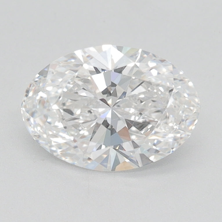 1.02 Carat Oval Lab Diamond with  Cut Diamond in 14KT  view 1
