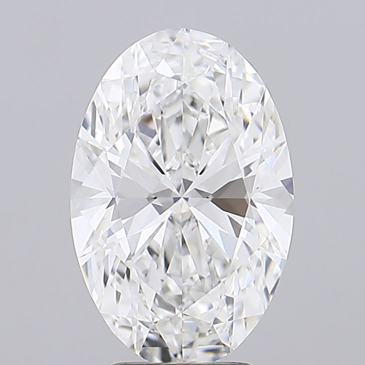 4.09 Carat Oval Lab Diamond with  Cut Diamond in 14KT  view 1
