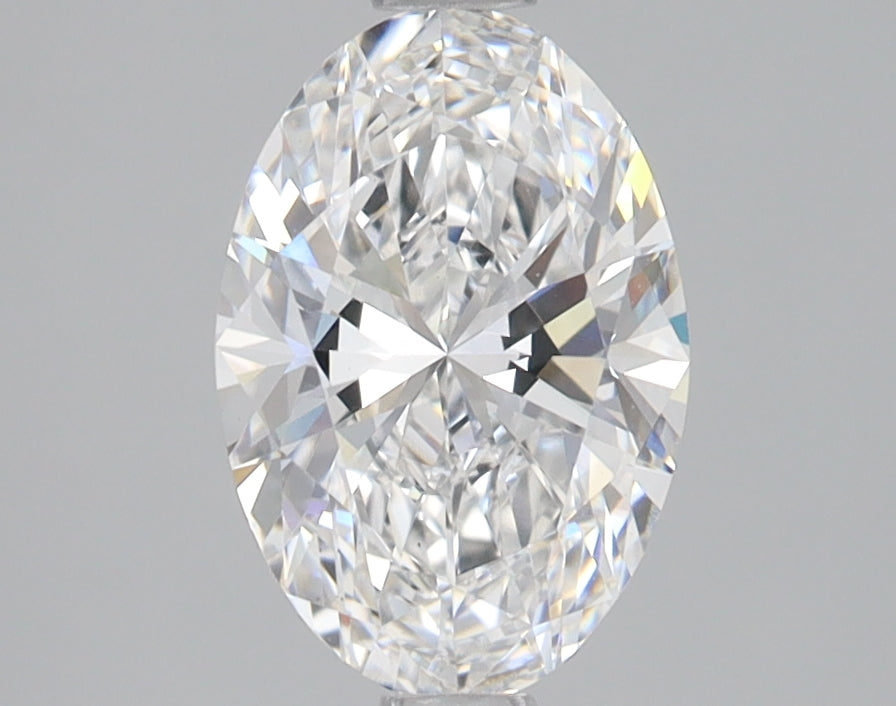 1.57 Carat Oval Lab Diamond with  Cut Diamond in 14KT  view 1
