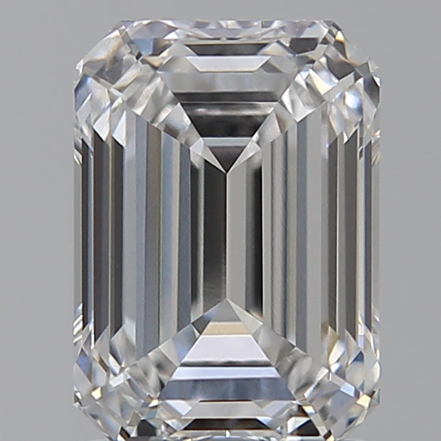 1.79 Carat Emerald Lab Diamond with  Cut Diamond in 14KT  view 1
