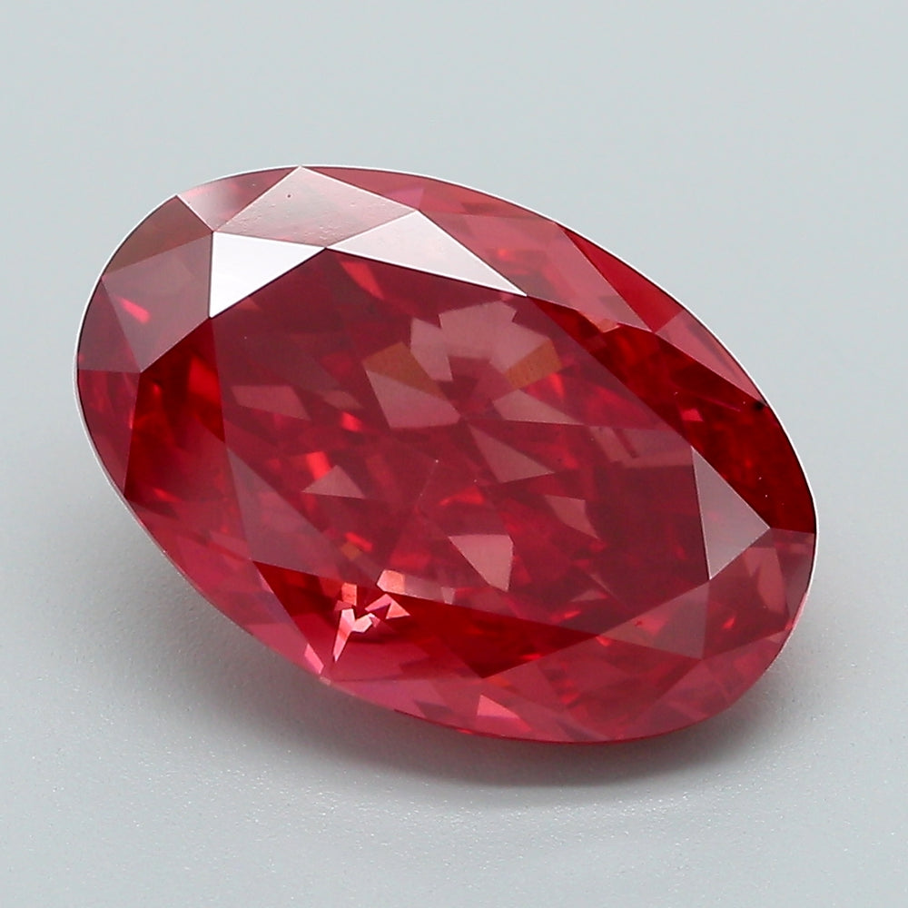 5.08 Carat Oval Lab Diamond with  Cut Diamond in 14KT  view 1
