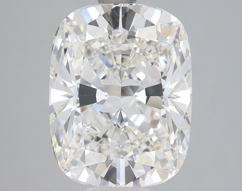 3.66 Carat Cushion Lab Diamond with  Cut Diamond in 14KT  view 1
