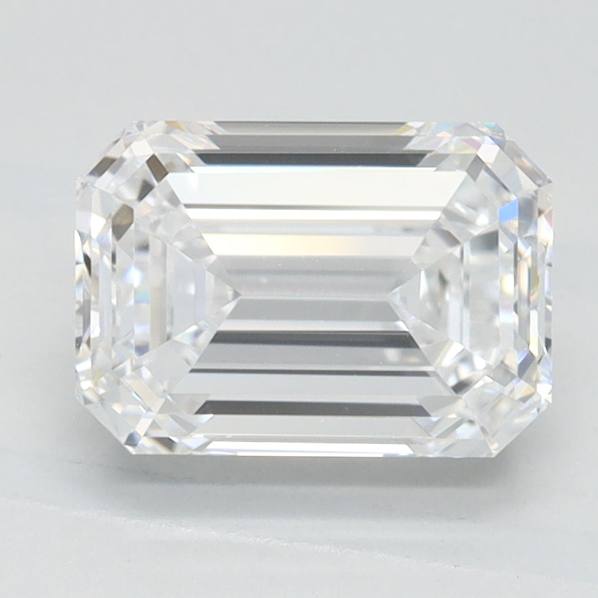 1.81 Carat Emerald Lab Diamond with  Cut Diamond in 14KT  view 1
