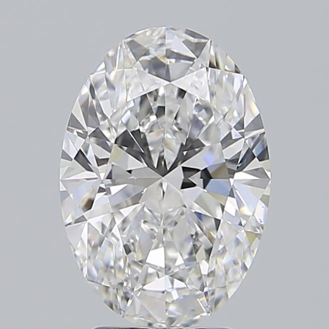 3.09 Carat Oval Lab Diamond with  Cut Diamond in 14KT  view 1
