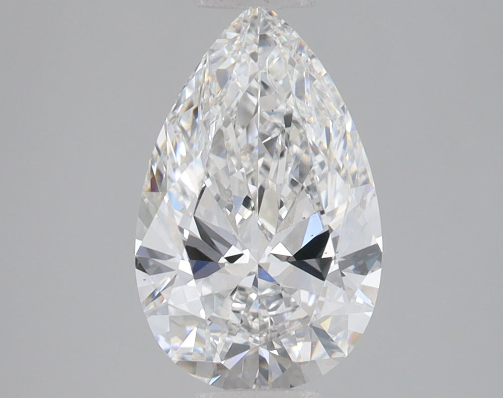 1.9 Carat Pear Lab Diamond with  Cut Diamond in 14KT  view 1
