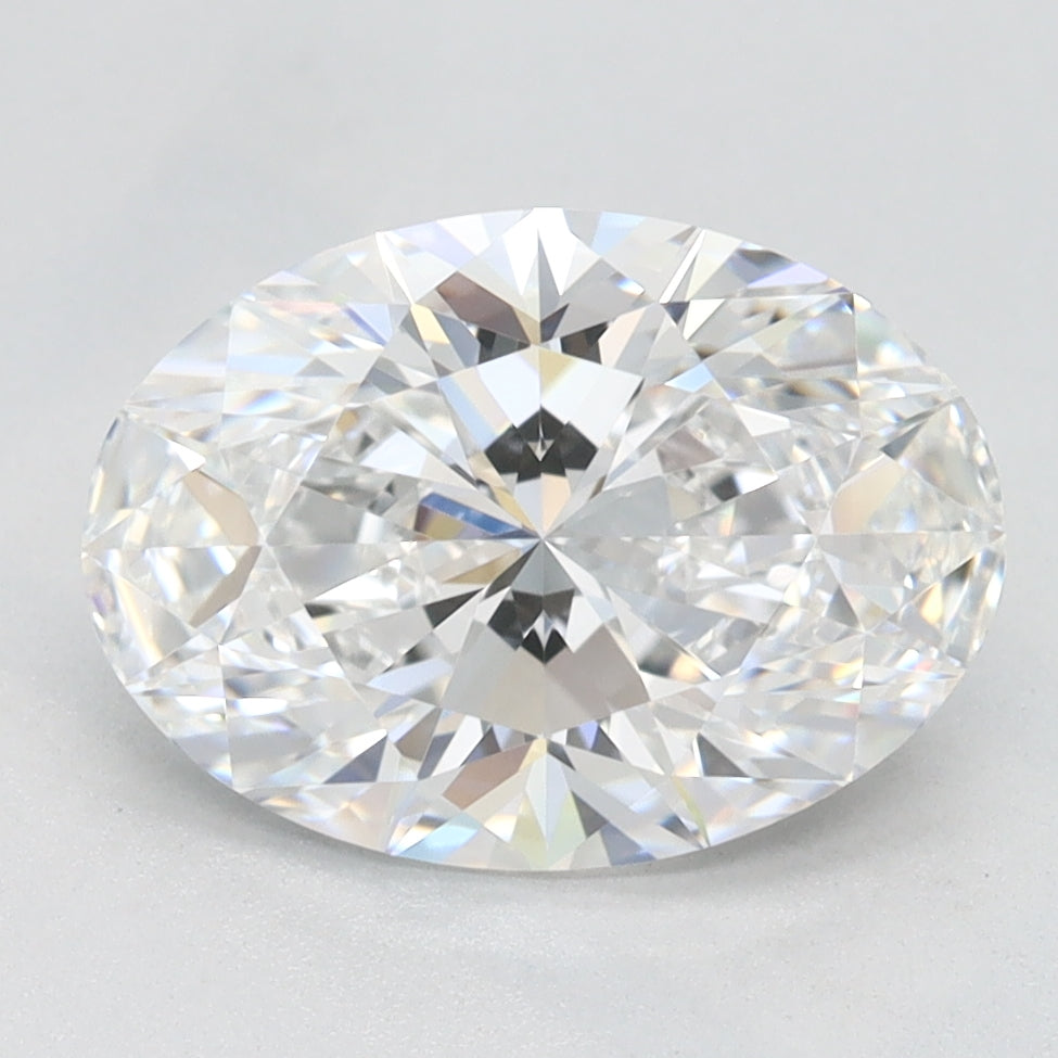 2.1 Carat Oval Lab Diamond with  Cut Diamond in 14KT  view 1
