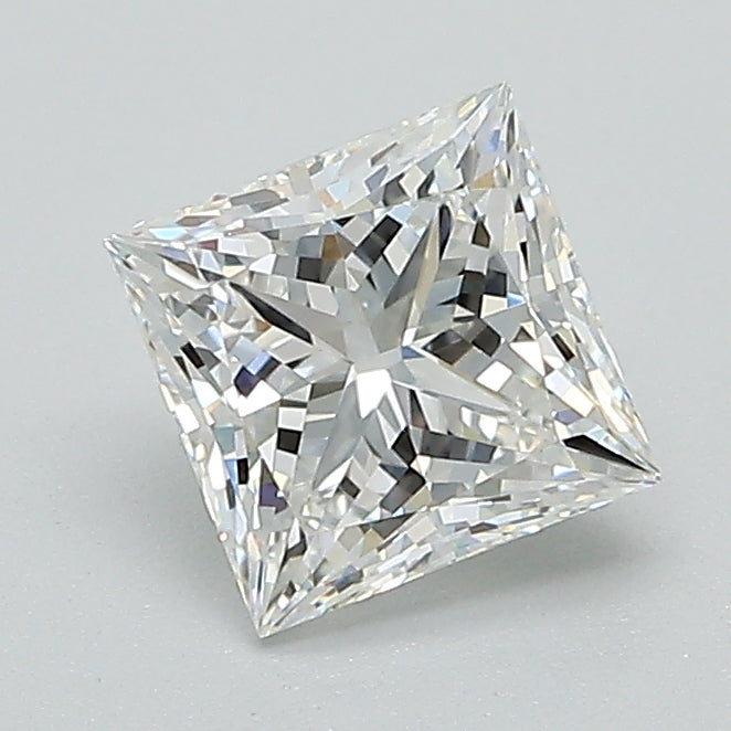 1.08 Carat Princess Lab Diamond with  Cut Diamond in 14KT  view 1
