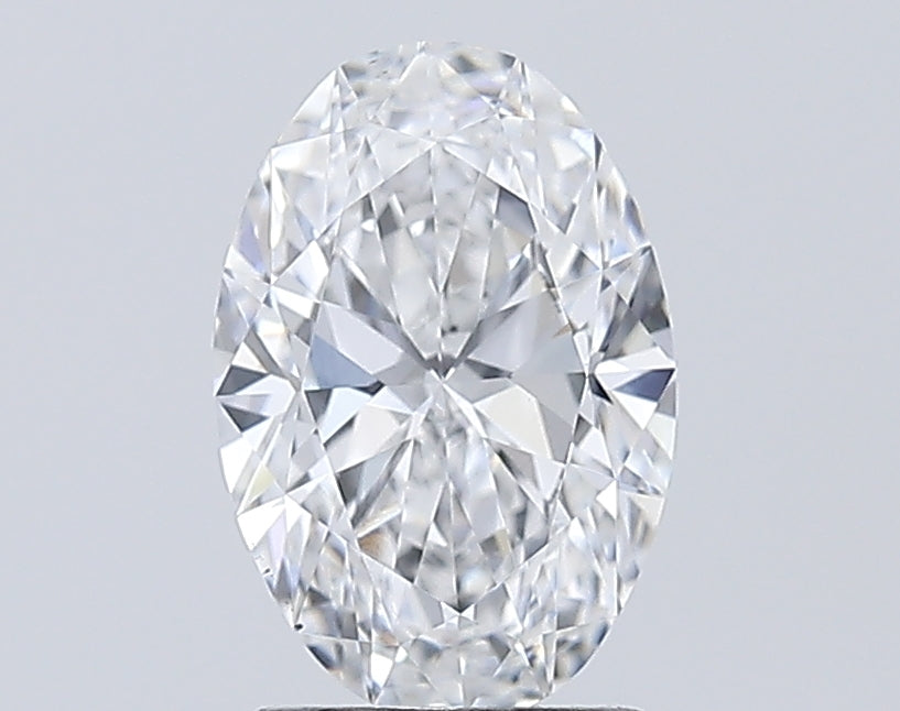 1.52 Carat Oval Lab Diamond with  Cut Diamond in 14KT  view 1
