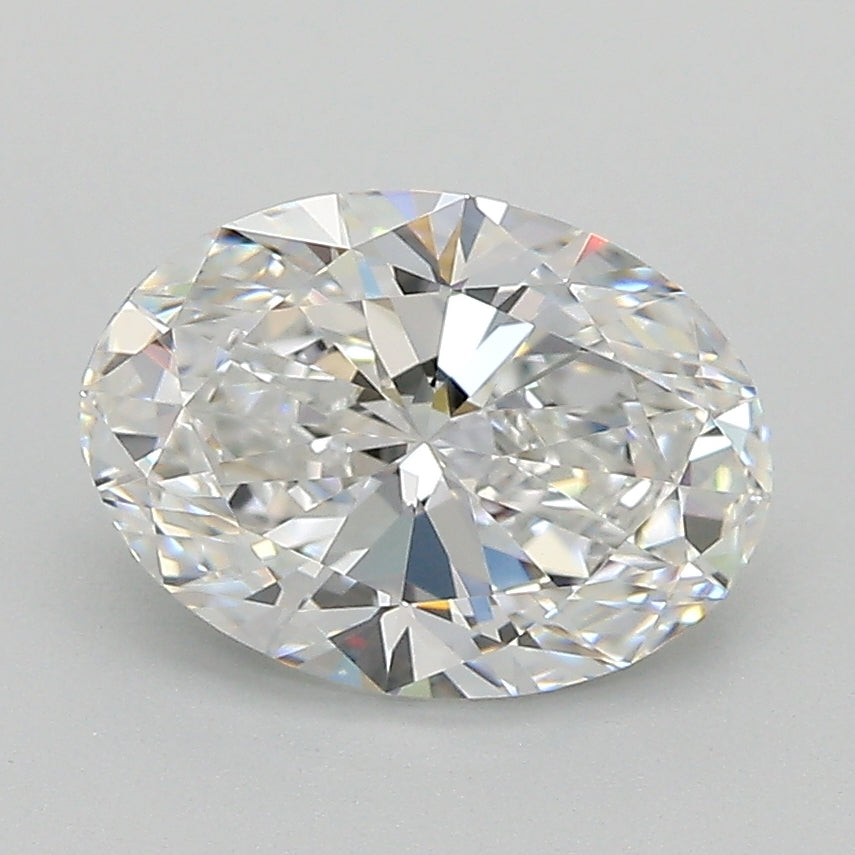 1.91 Carat Oval Lab Diamond with  Cut Diamond in 14KT  view 1
