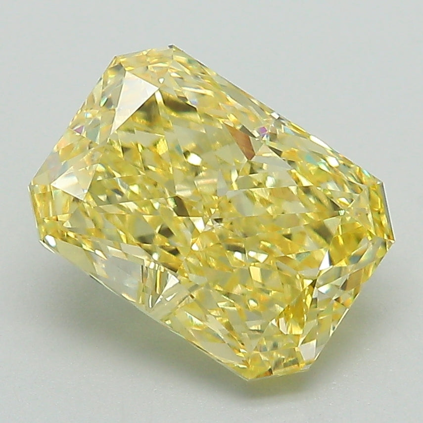 3.04 Carat Radiant Lab Diamond with  Cut Diamond in 14KT  view 1
