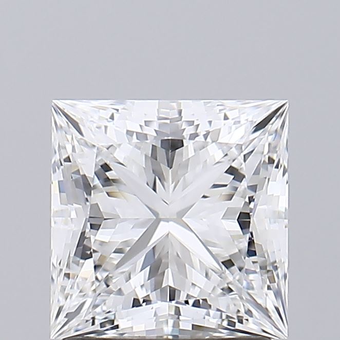 1.57 Carat Princess Lab Diamond with  Cut Diamond in 14KT  view 1
