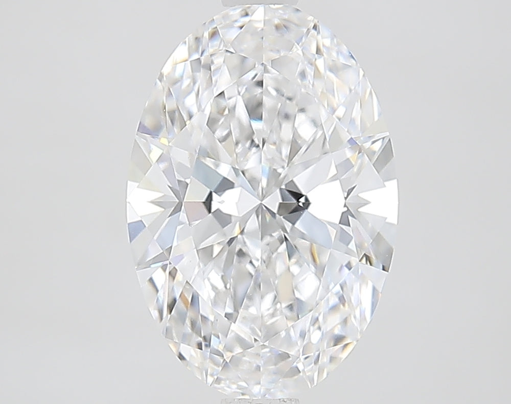 2.39 Carat Oval Lab Diamond with  Cut Diamond in 14KT  view 1
