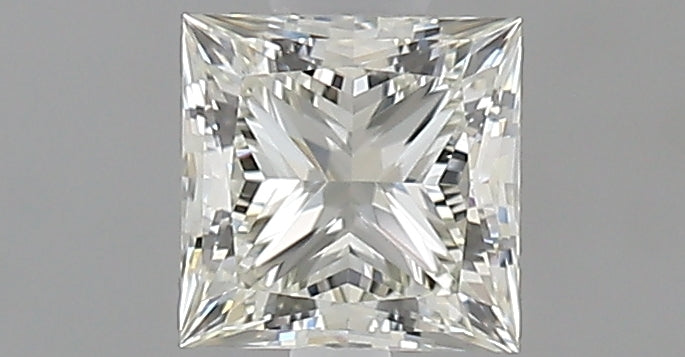 0.5 Carat Princess Natural Diamond with  Cut Diamond in 14KT  view 1
