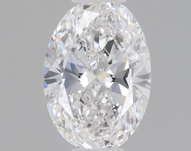 0.74 Carat Oval Lab Diamond with  Cut Diamond in 14KT  view 1
