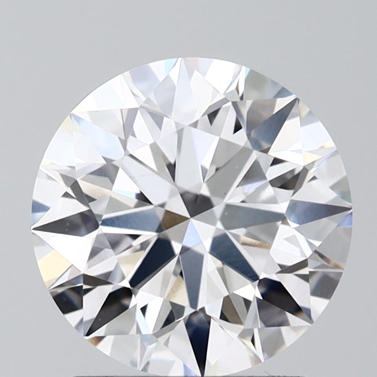 1.57 Carat Round Lab Diamond & 1.57 Carat Round Lab Diamond with  Cut Diamond in 14KT  view 1
