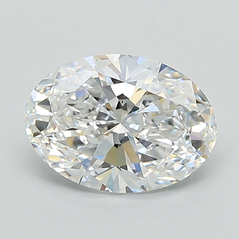 1.39 Carat Oval Lab Diamond with  Cut Diamond in 14KT  view 1
