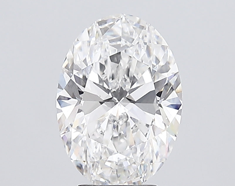 4.52 Carat Oval Lab Diamond with  Cut Diamond in 14KT  view 1
