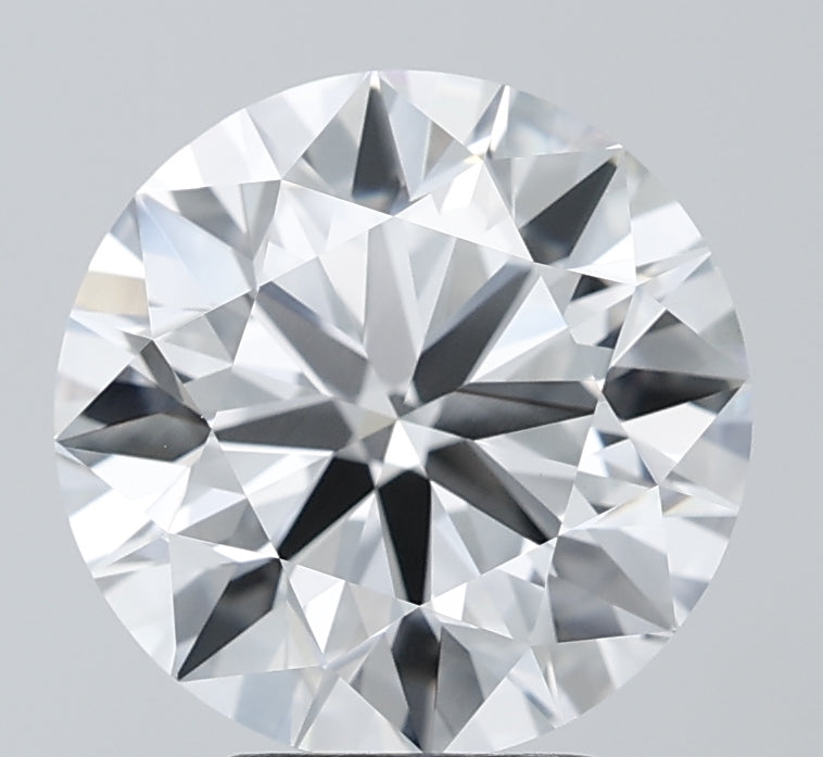 4.01 Carat Round Lab Diamond with  Cut Diamond in 14KT  view 1
