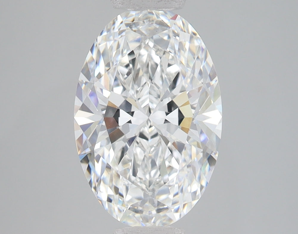 2.47 Carat Oval Lab Diamond with  Cut Diamond in 14KT  view 1
