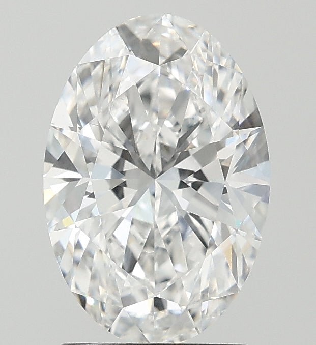 2.05 Carat Oval Lab Diamond with  Cut Diamond in 14KT  view 1
