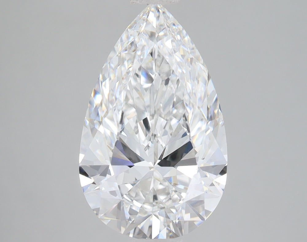 2.47 Carat Pear Lab Diamond with  Cut Diamond in 14KT  view 1
