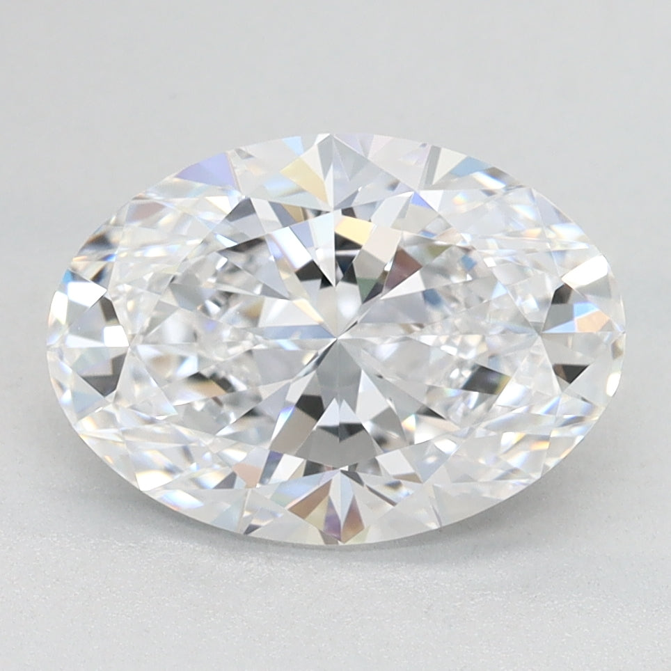 1.94 Carat Oval Lab Diamond with  Cut Diamond in 14KT  view 1

