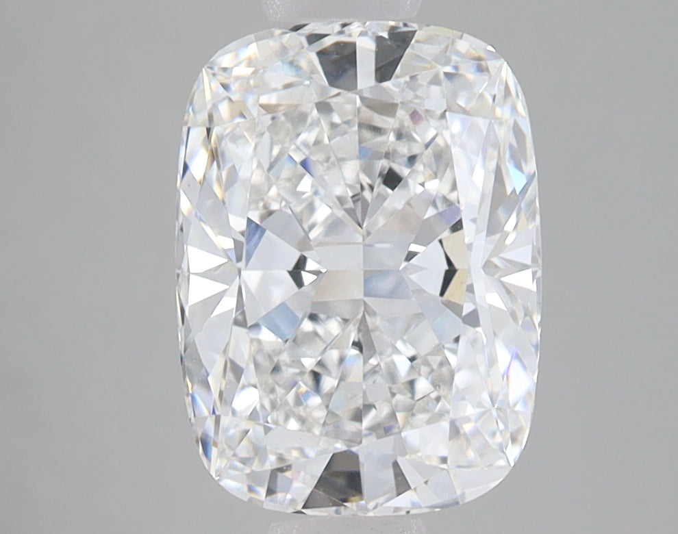 2.66 Carat Cushion Lab Diamond with  Cut Diamond in 14KT  view 1
