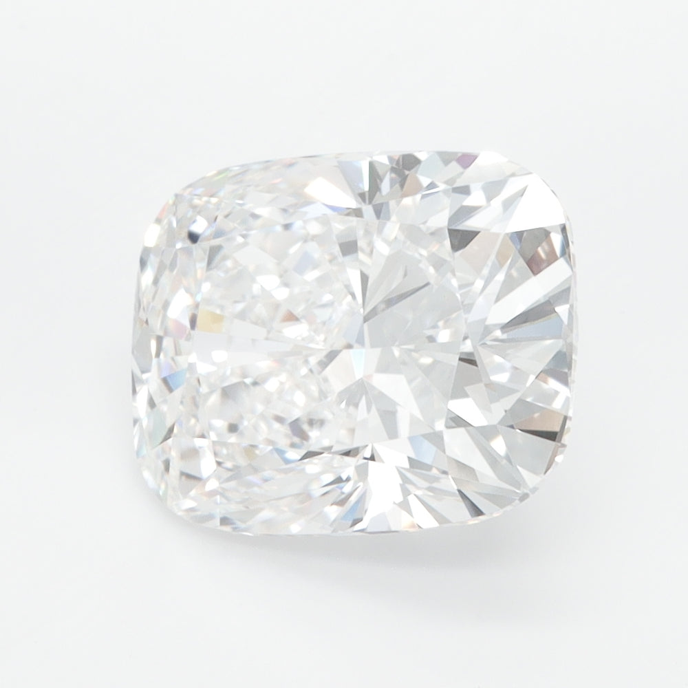 4.07 Carat Cushion Lab Diamond with  Cut Diamond in 14KT  view 1
