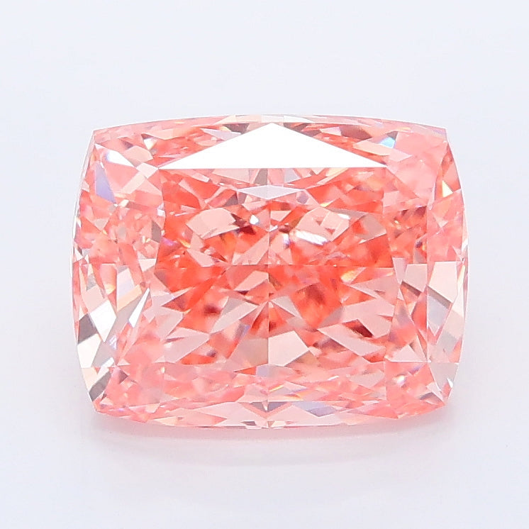 3.02 Carat Cushion Lab Diamond with  Cut Diamond in 14KT  view 1
