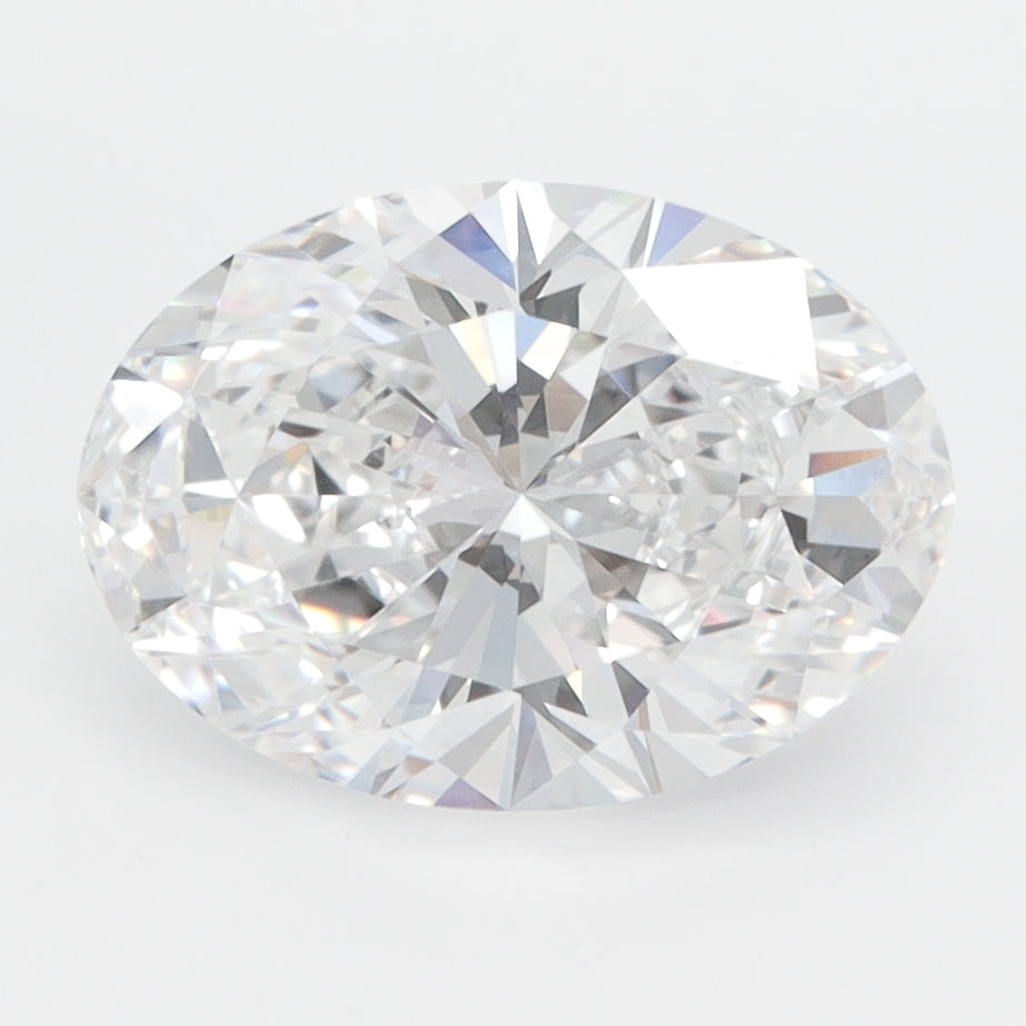 2.57 Carat Oval Lab Diamond with  Cut Diamond in 14KT  view 1
